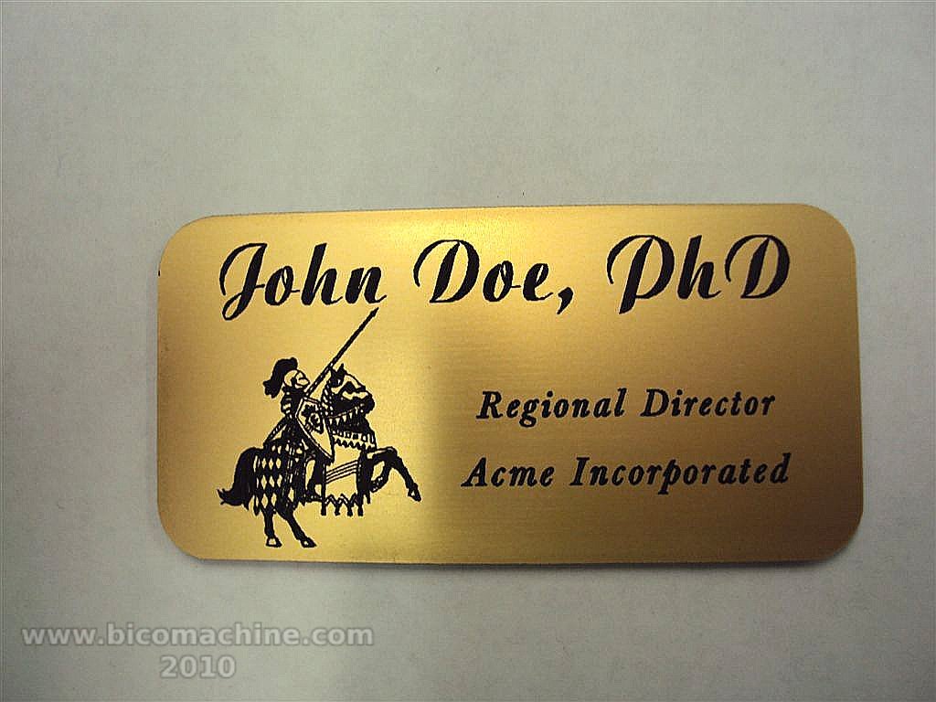 laser engraved magnetic name tag