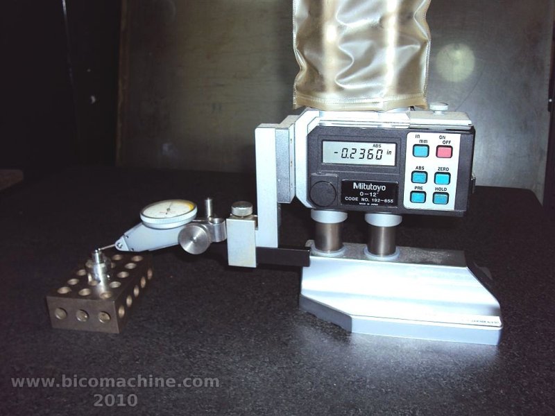 Mitutoyo digital height gauge and granite surface plate