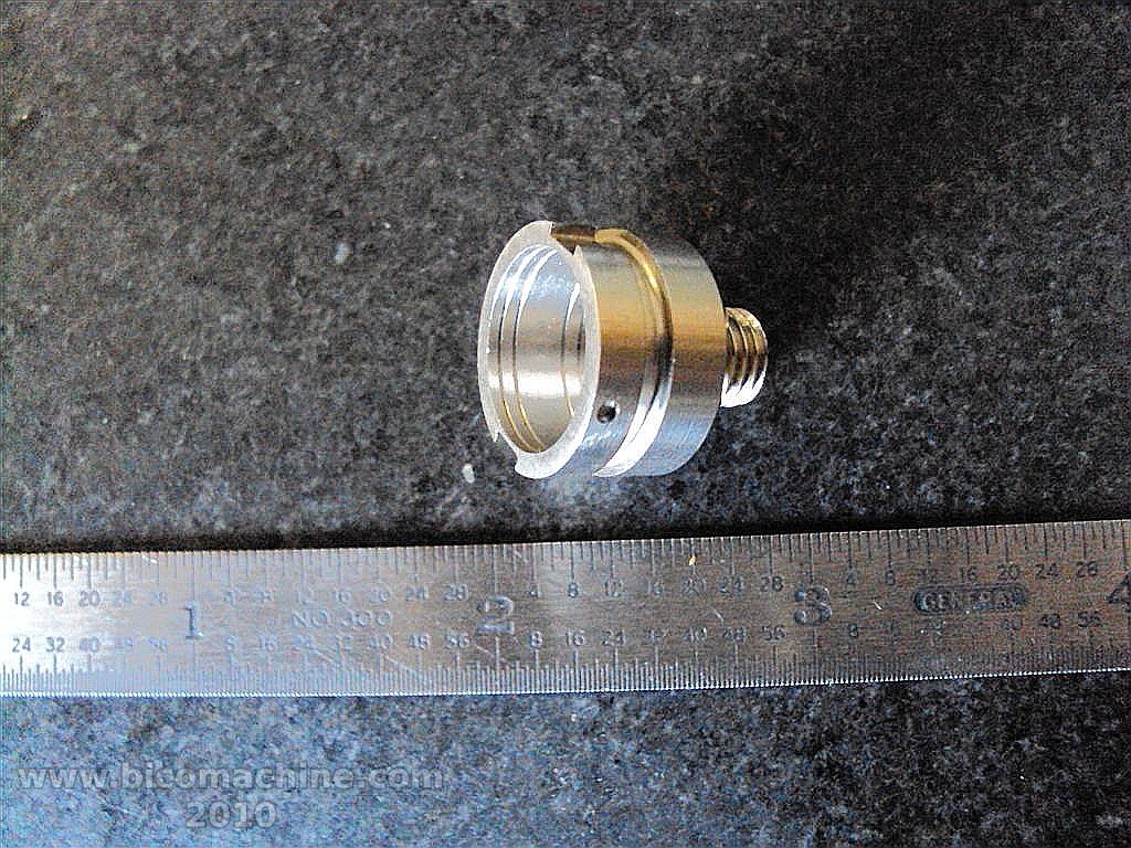 cnc machined Aluminum threaded cup