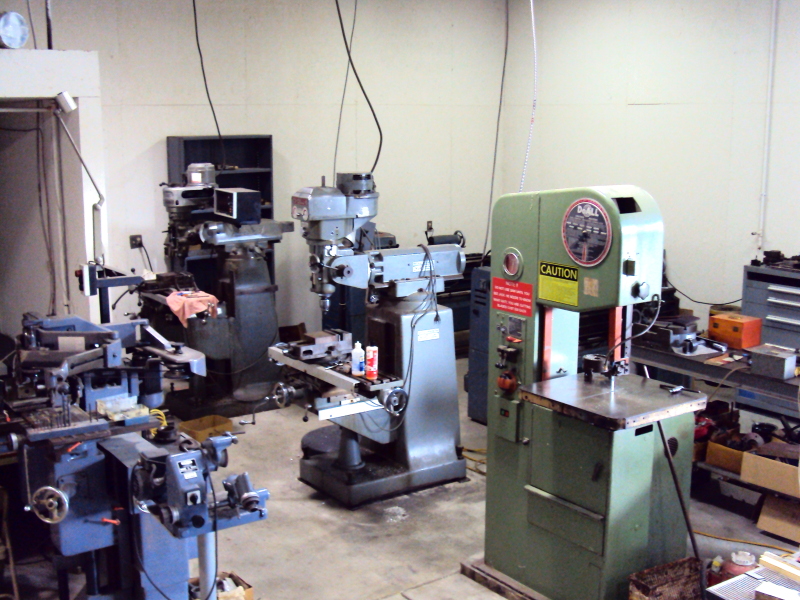 Manual mills, manual lathes, Pantograph, DoAll bandsaw